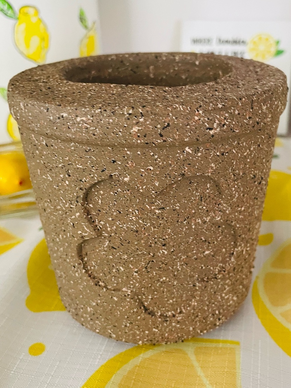 Handmade concrete vase (plant pot or candle holder)